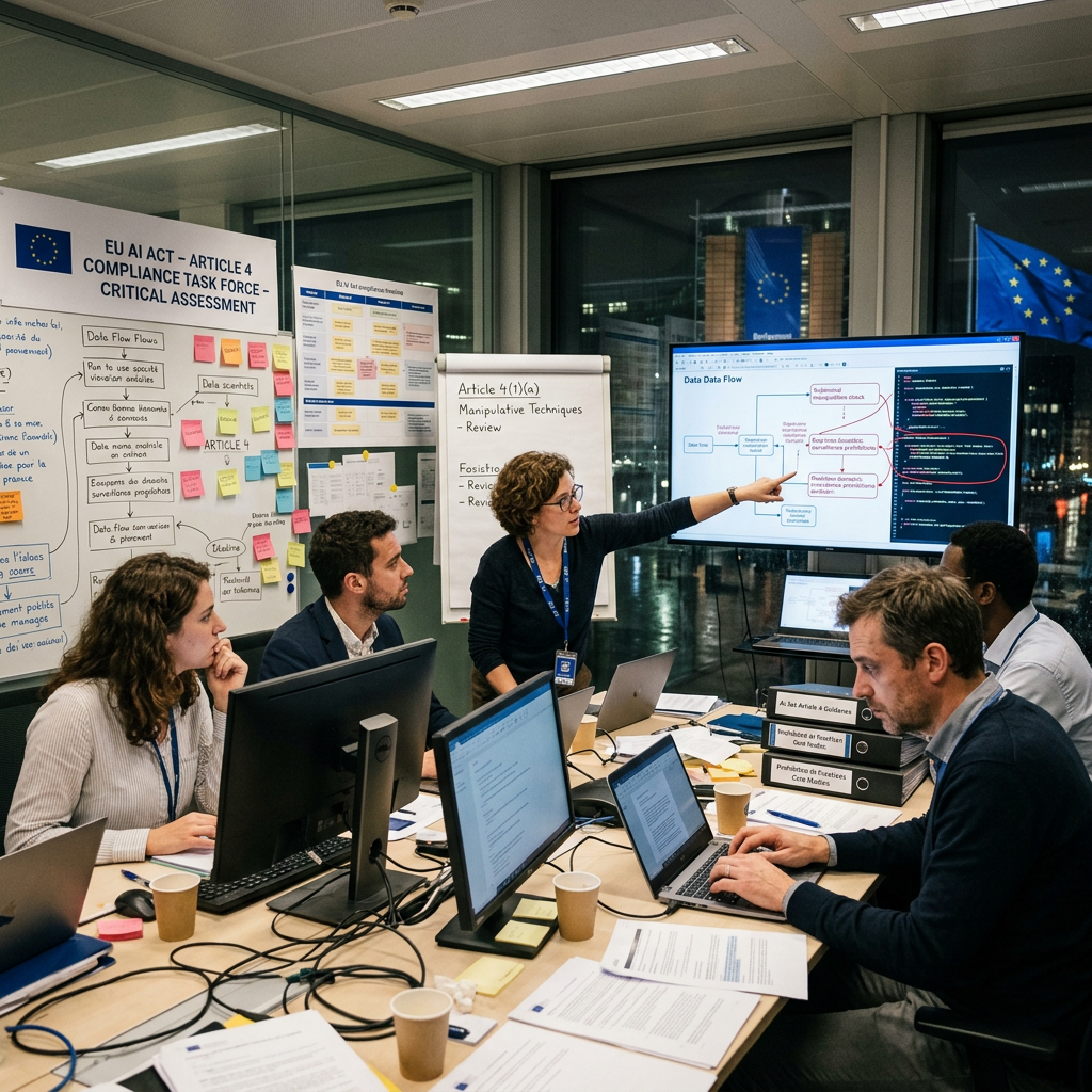 Sensitive urgent EU AI Act Article 4 compliance scene